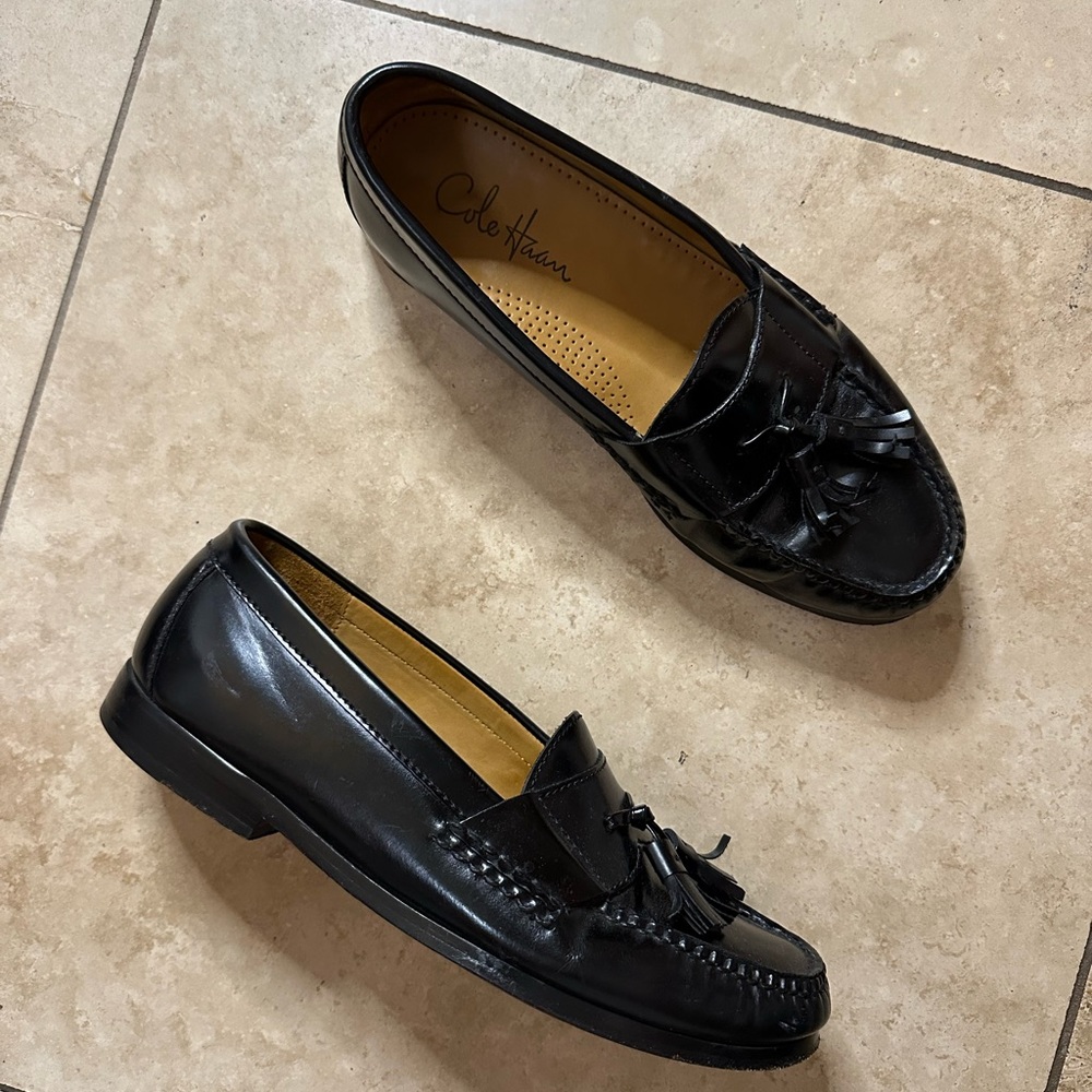 COLE HAAN Men's Pinch Tassel loafers size 8 men’s black